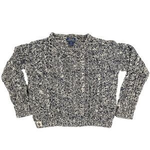 Polo Ralph Lauren‎ Loose Cable Knit Sweater Fisherman Marled Cotton Kids' 6